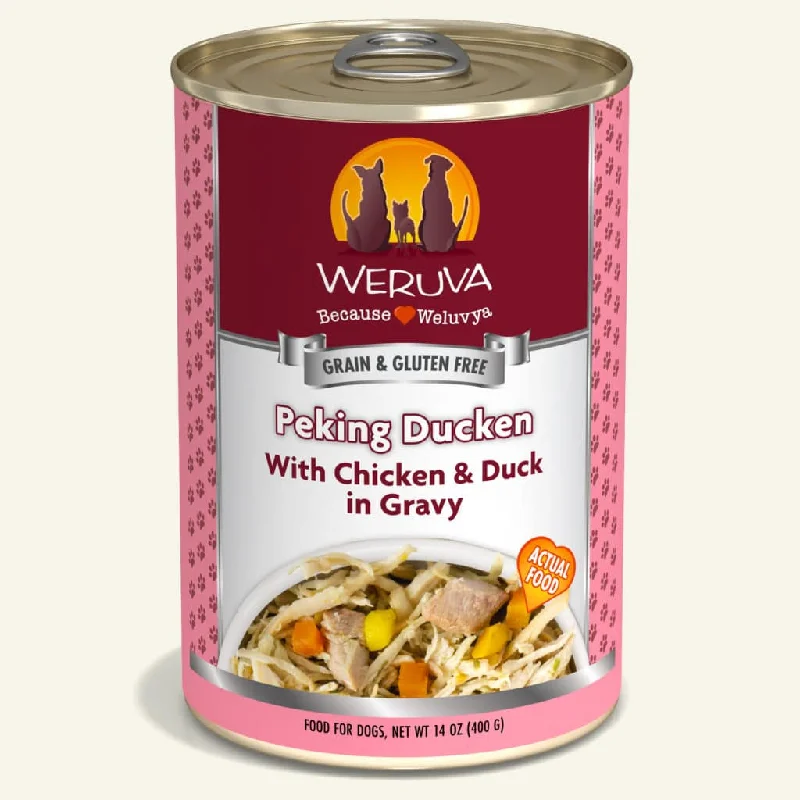 Rubberized pet placemat-Weruva Peking Ducken with Chicken & Duck in Gravy Dog Food