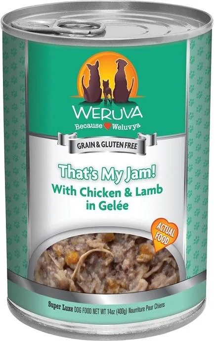 Grippy pet rest mat-Weruva That's My Jam! with Chicken & Lamb in Gelée Canned Dog Food