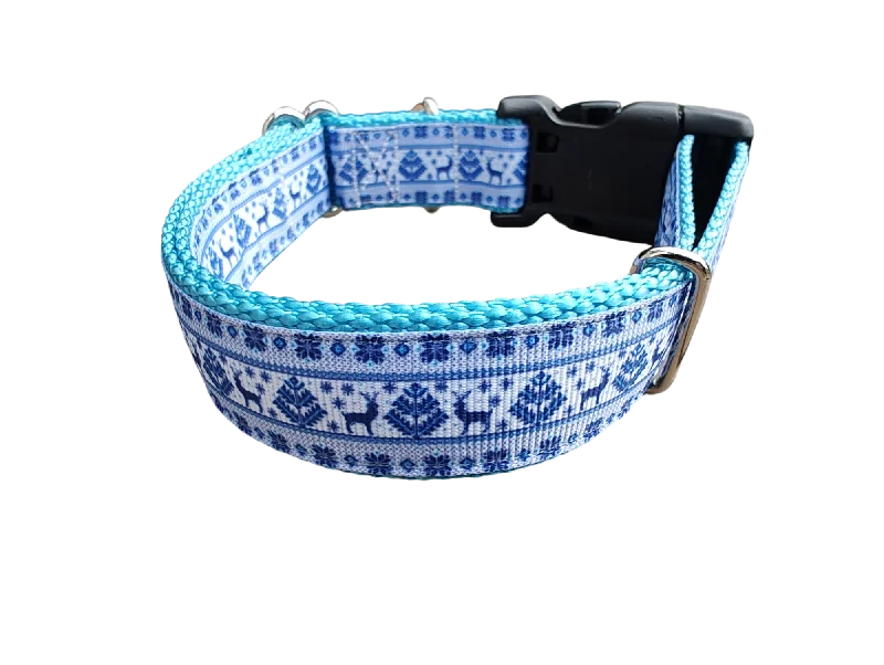 Energy-saving pet fountain-Winter Wonderland Nylon Dog Collar