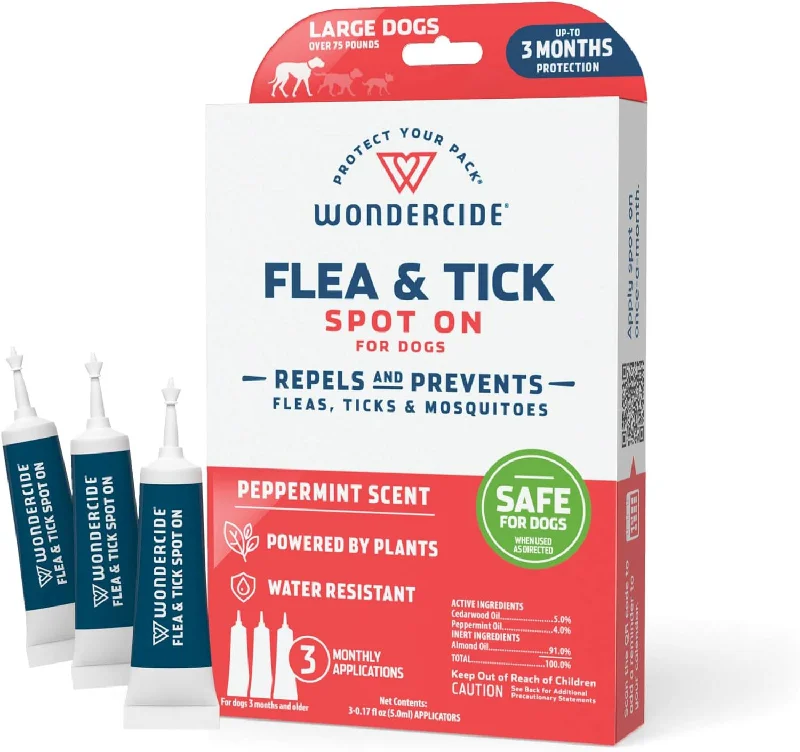 Quiet pet hair trimmer-Wondercide Flea & Tick Spot On for Dogs, Peppermint