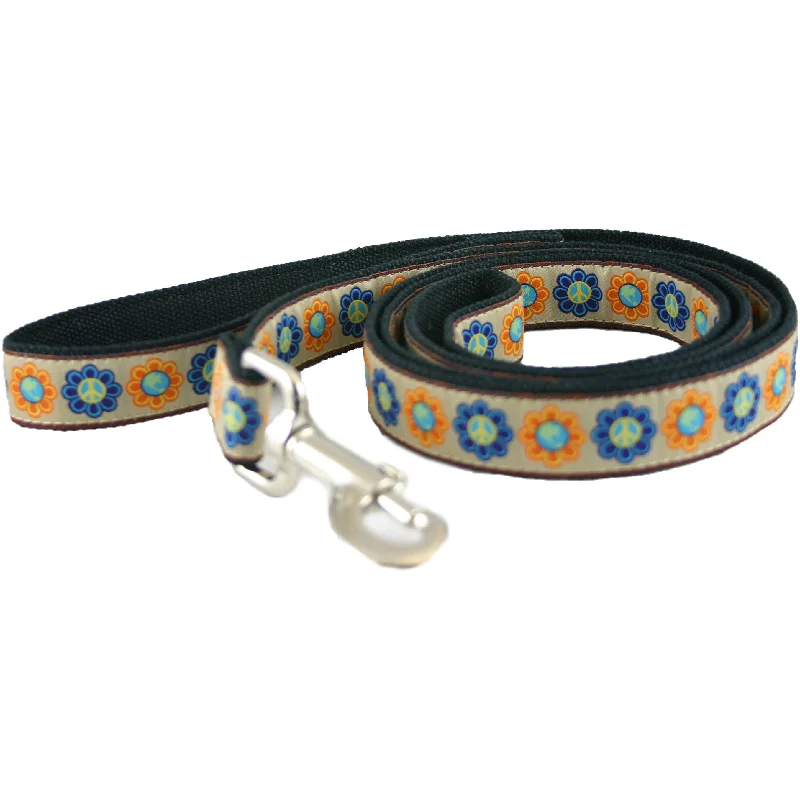 Magnetic pet hair collector-Hemp Dog Leash 6' World Peace