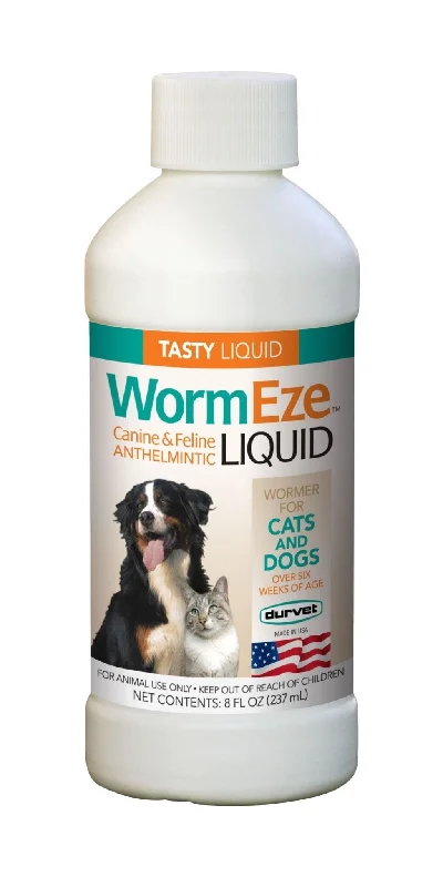 Rubberized pet placemat-Wormeze Canine & Feline Anthelmintic Liquid, 8 oz