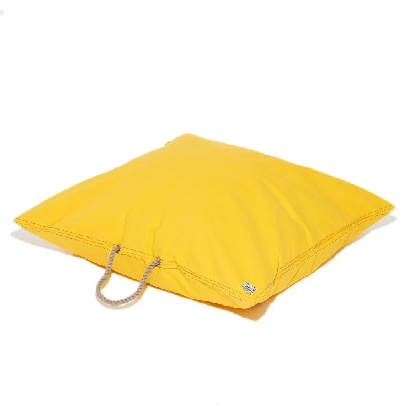 Locking pet waste container-Yellow Waxed Cotton Canvas Dog Bed