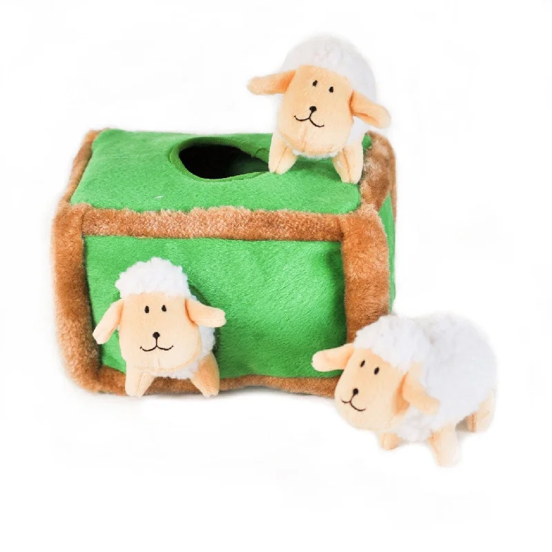 Travel pet agility hoop-Zippy Paws Burrows Sheep And Pen Puzzle Toy