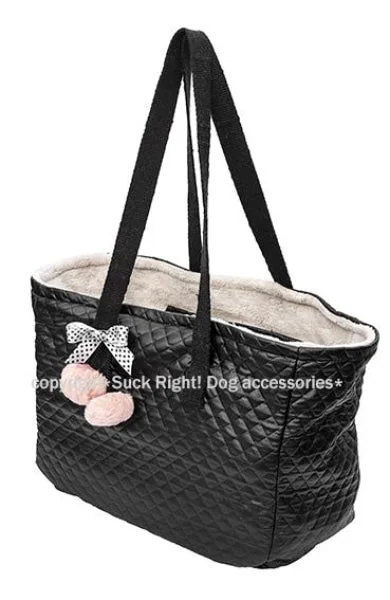 Suede cat sleep sack-Black And Dots Pet Carrier