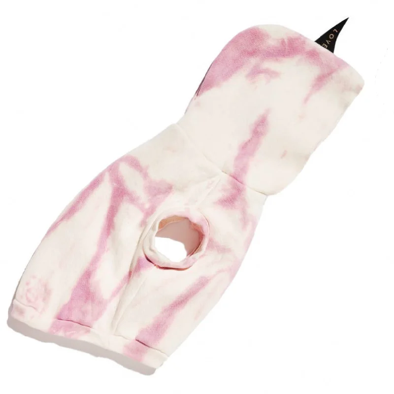 Plush puppy rest pad-Blush Splatter Dog Sweatshirt