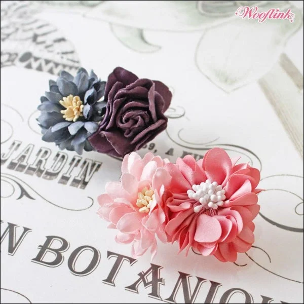 Embroidered cat safety collar-Flower Princess Hairclip