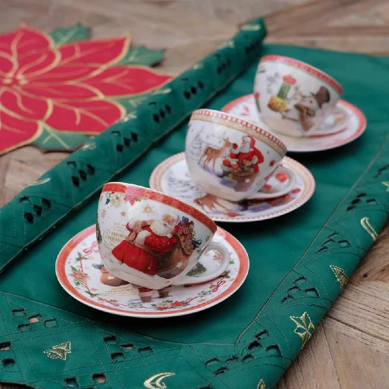 Hidden-treat dog puzzle-Holiday Teacup Christmas Festival Coffee Set