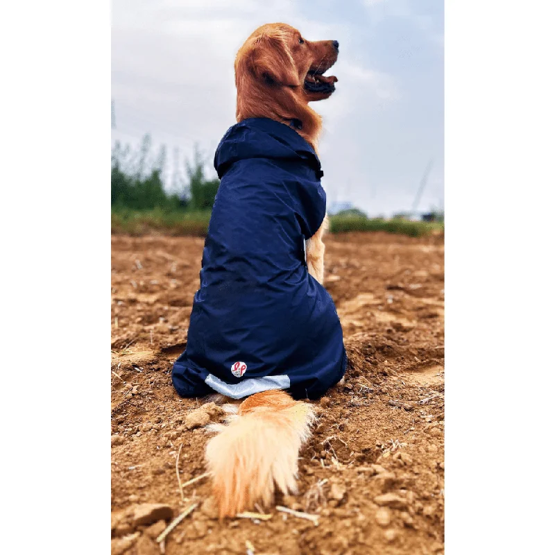 Herbal cat stress toy-Lana Paws Raincoat for Dogs & Cats (Navy Blue Solid)