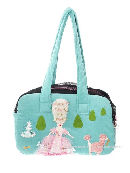 Polka-dot cat leash-Marie Antoinette w/ Her Pink Poodle Zipper Dog Carrier