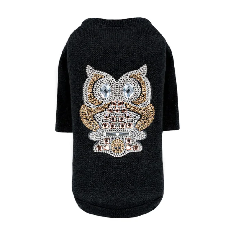 Travel-friendly pet water cup-Night Owl Dog Sweater