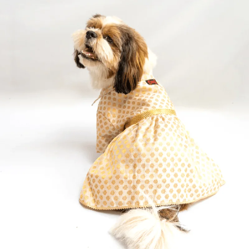 Cooling pet chest wrap-Pawgypets Occasion Wear Dress for Dogs and Cats (White)