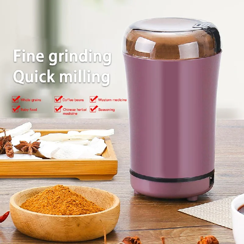 Pet-safe travel first aid-Portable Electric Coffee Bean Grinder Mill Kitchen Tool Herbs Salt Pepper Spices Nuts Grains Mini Medicine Flour Powder Crusher