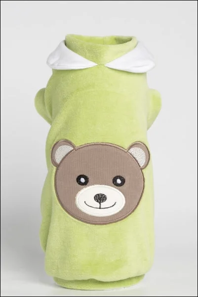 Insulated dog rest kennel-Sparkling Bear Bon-ton  Dog Sweatshirt Pastel Green