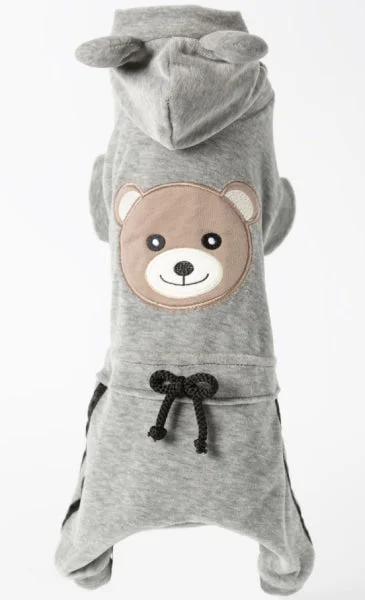 Bamboo bird resting perch-Sparkling Bear Dog Jumpsuit