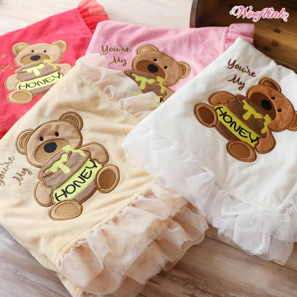 Plush pet drying cloth-You're My Honey Blanket